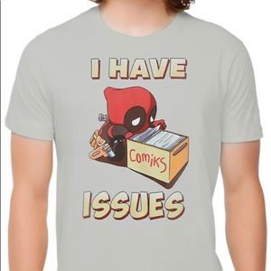 Marvel Deadpool Issues T-Shirt Light Gray Size XS